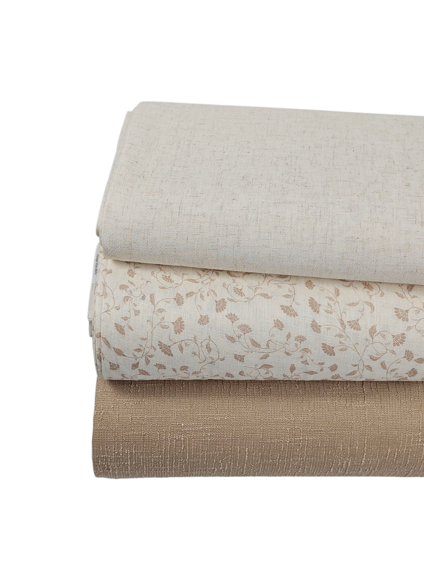 *Unique Design* Linen Vintage Vines White