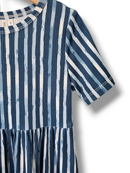 Size 5 Willow Ribbed Knit Coastal Stripe Navy