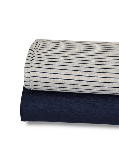 Sweater Knit Navy Stripe