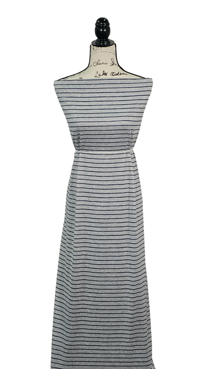 Sweater Knit Navy Stripe