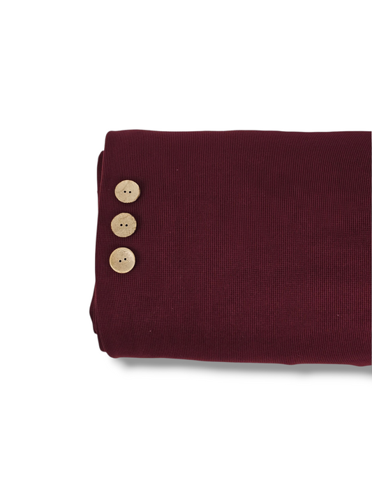 Mini Waffle Knit Burgundy
