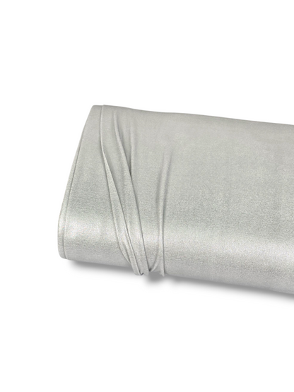 Foil Rib Jersery Knit Silver
