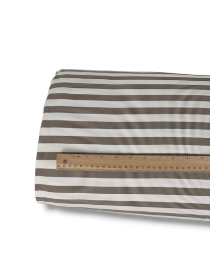 Rib Knit Stripe Coco White