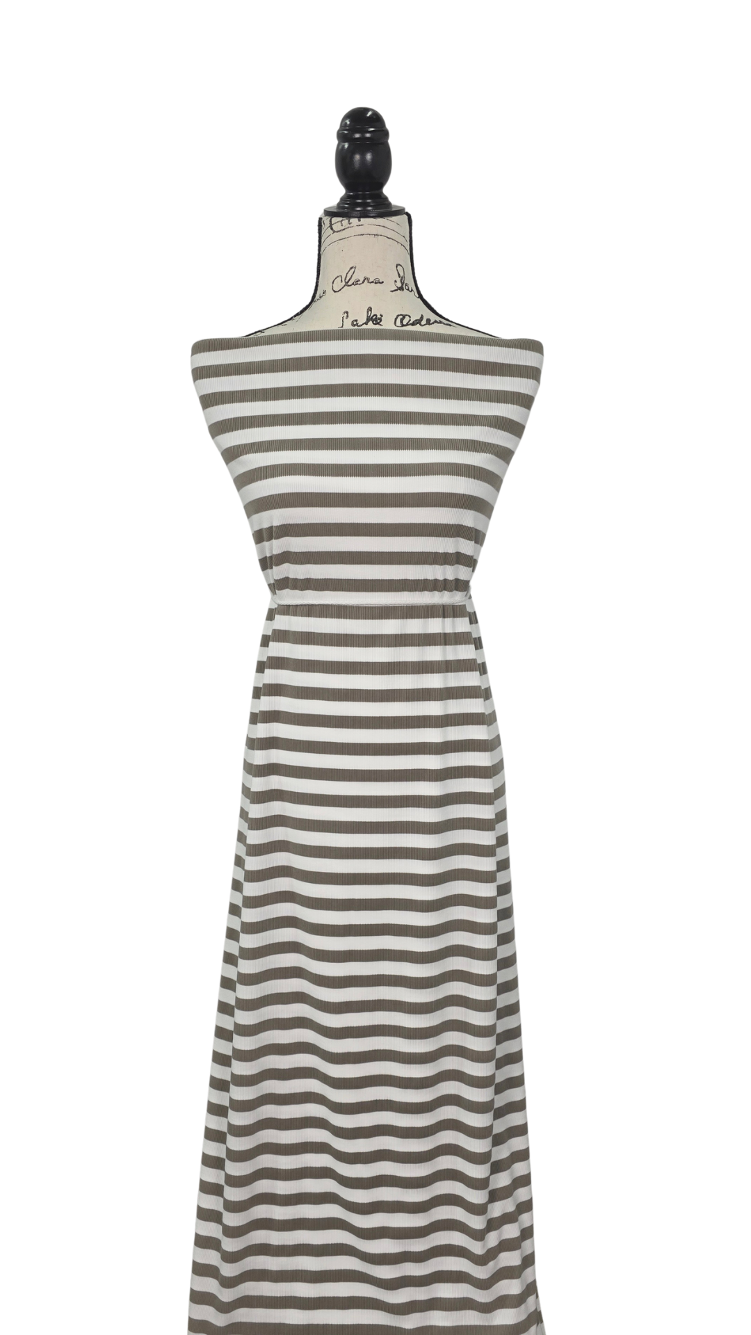 Rib Knit Stripe Coco White