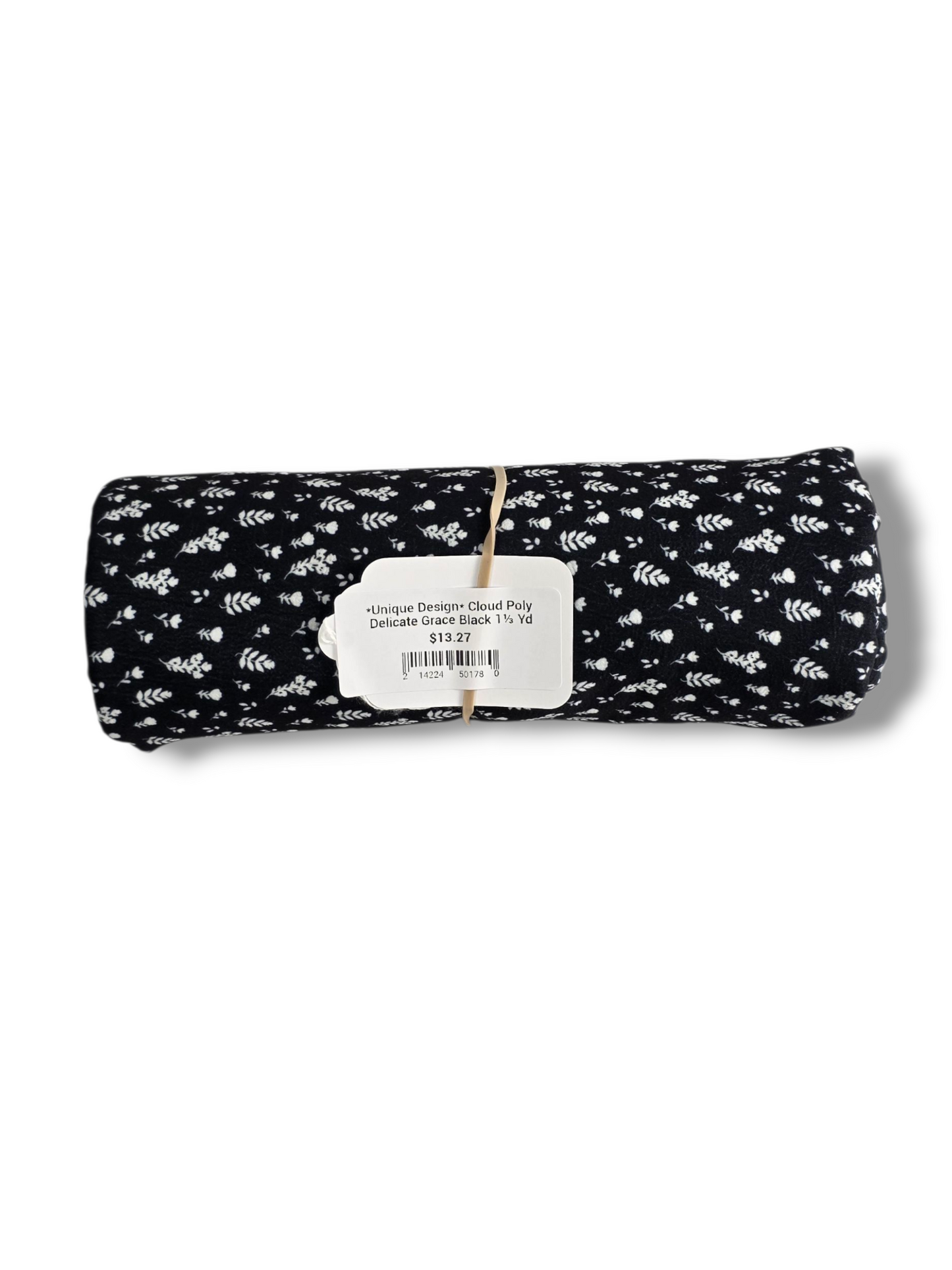 *Unique Design* Cloud Poly Delicate Grace Black 1⅓ Yd