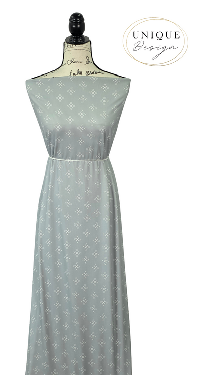 *Unique Design* Willow Ribbed Knit Cross Cluster Ice