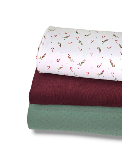 *Unique Design* Tricot Knit Peppermint Berry