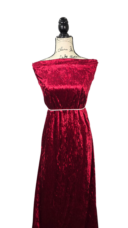 Crushed Velvet Burgundy
