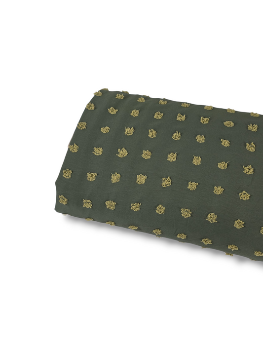 Penny Size Poly Swiss Dot Olive