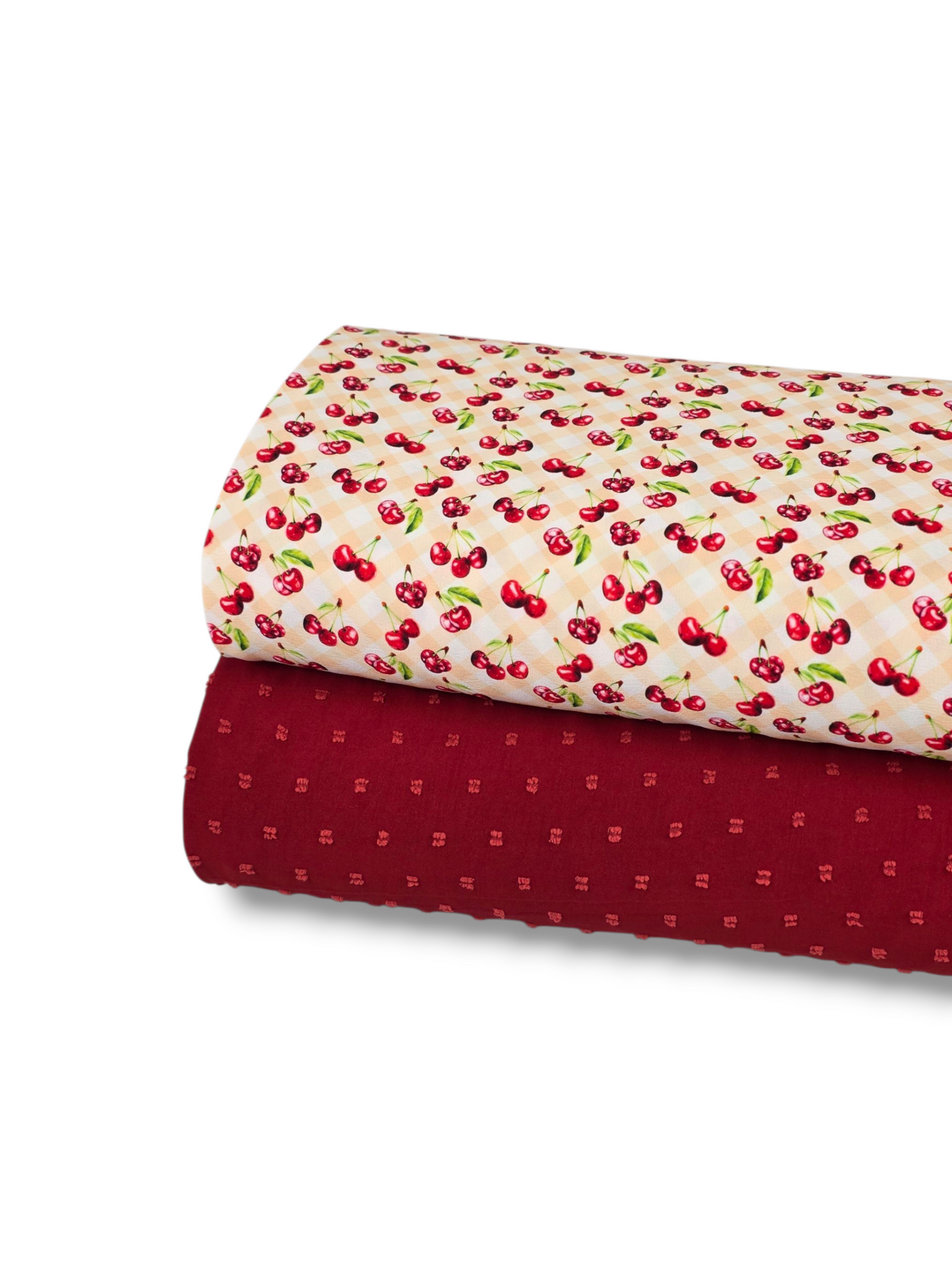 Poly Swiss Dot Crimson Red