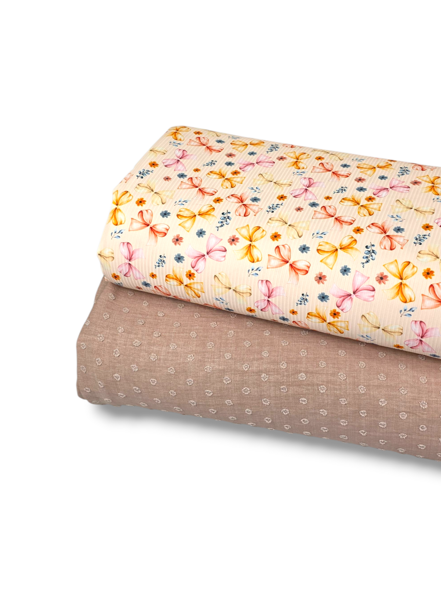 Round Linen Swiss Dot Dusty Rose