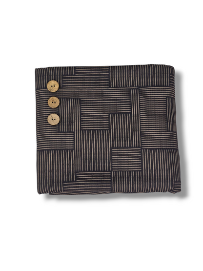 Reign Rib Knit Modern Grid Charcoal