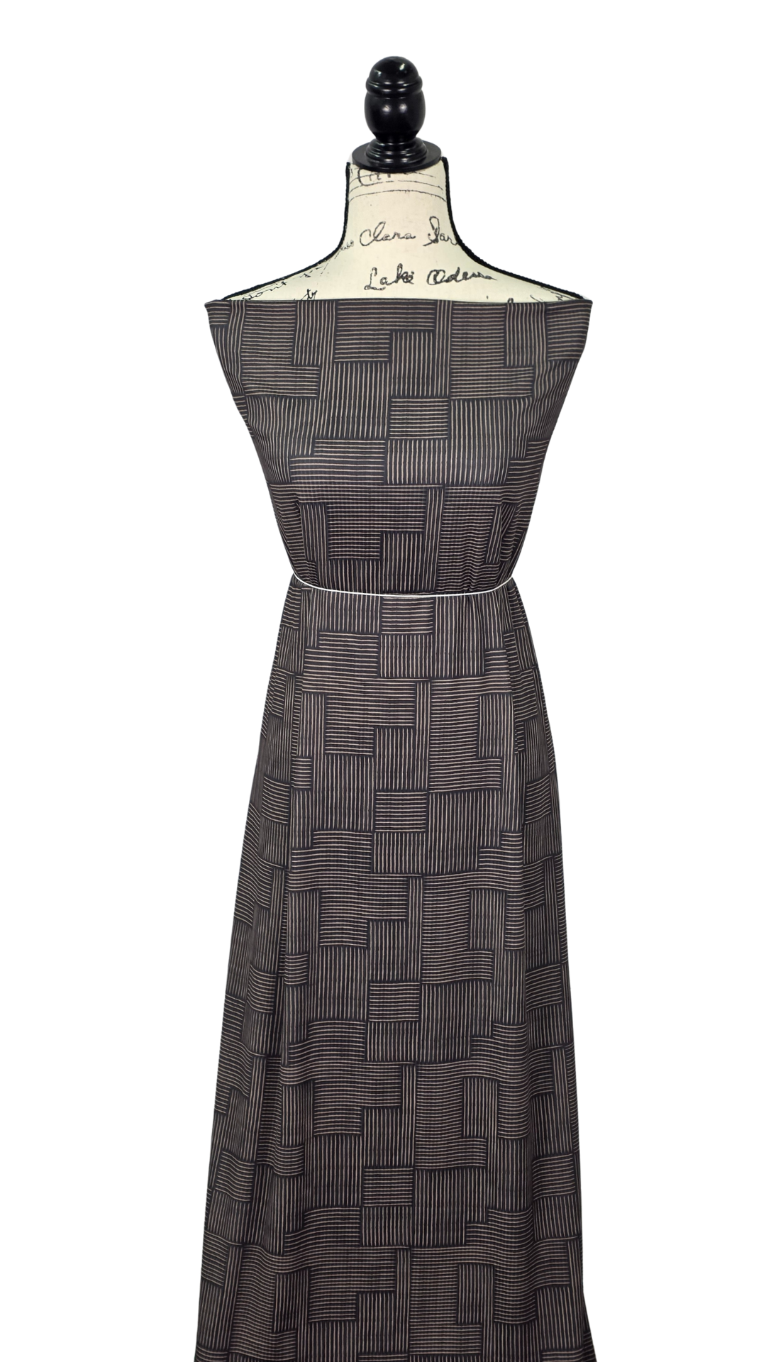 Reign Rib Knit Modern Grid Charcoal