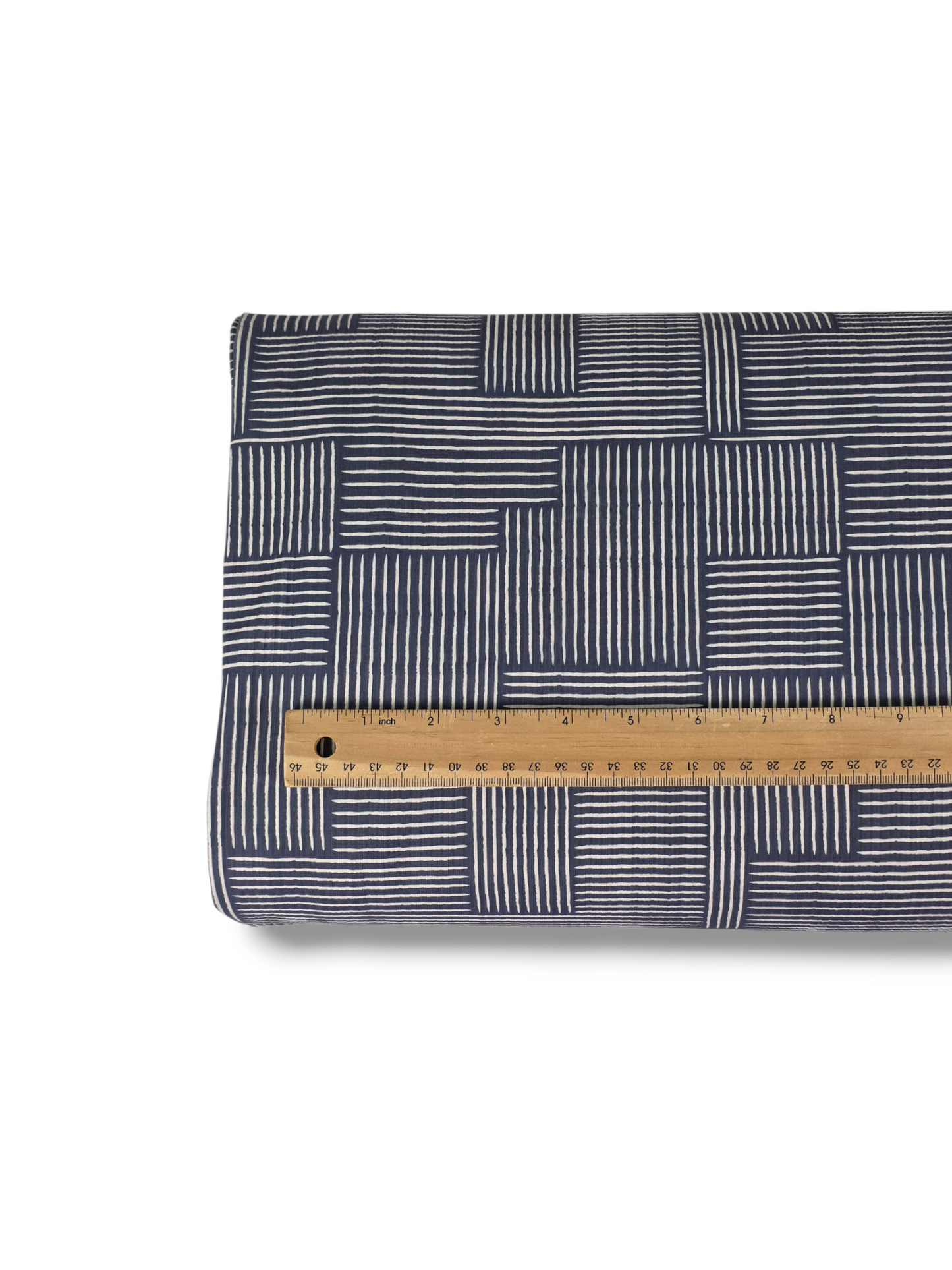 Reign Rib Knit Modern Grid Slate Blue
