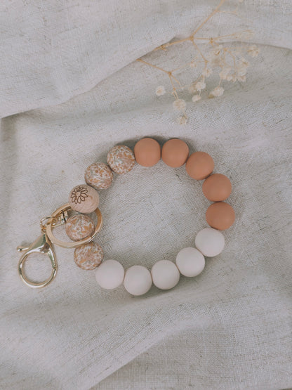 Silicone Bead Clip Bracelet Sunlit Garden