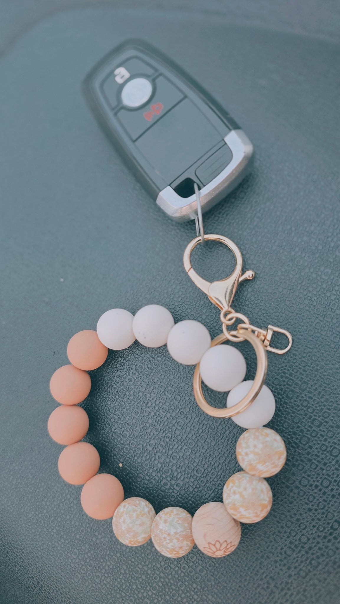 Silicone Bead Clip Bracelet Sunlit Garden