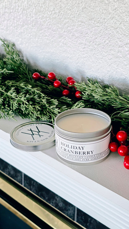 Holiday Cranberry Coconut Wax 8 Oz. Essential Oil Tin