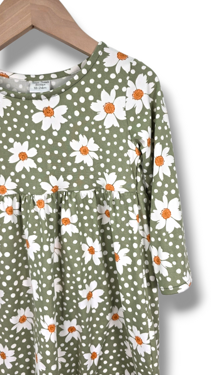 18-24 Mo. Dress Single Brushed Daisy Paradise