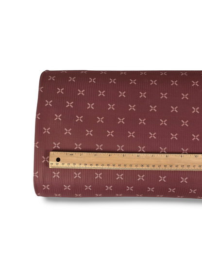*Unique Design* Willow Ribbed Knit Criss Cross Burgundy