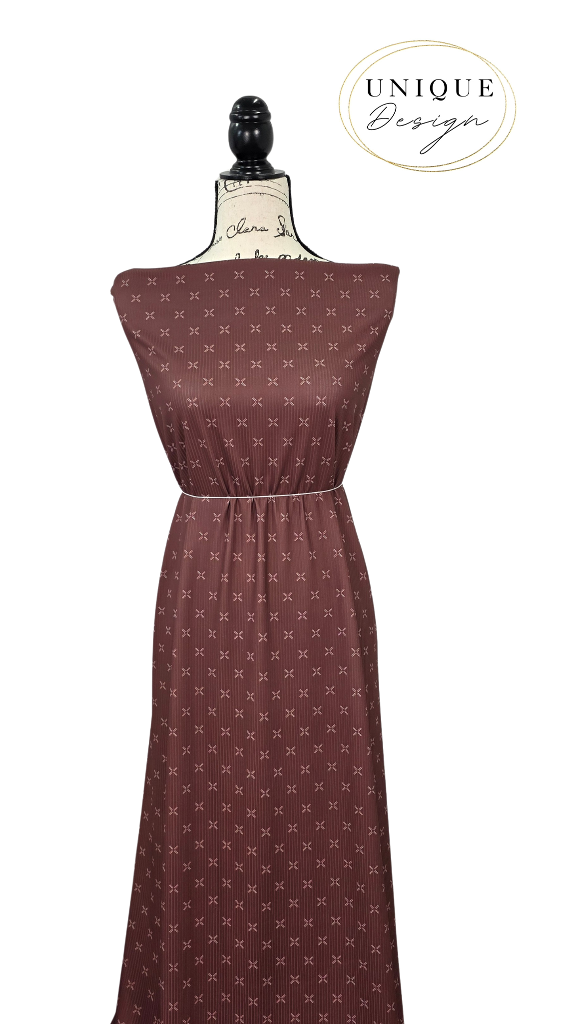 *Unique Design* Willow Ribbed Knit Criss Cross Burgundy