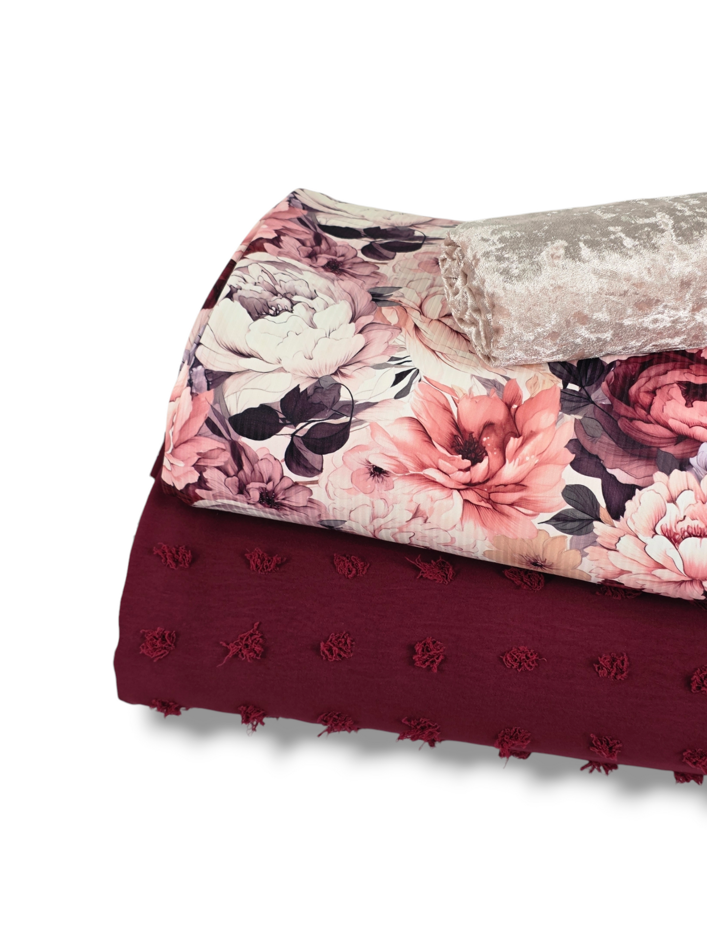 *Unique Design* Willow Ribbed Knit Peony Majesty