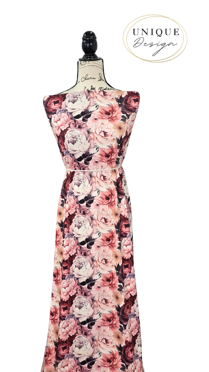 *Unique Design* Willow Ribbed Knit Peony Majesty