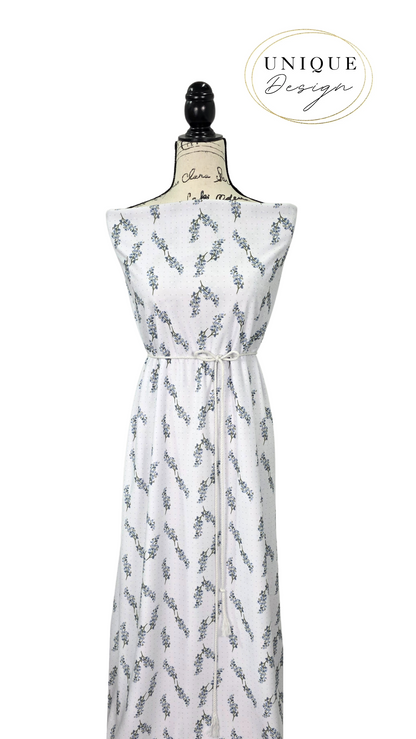 *Unique Design* Swiss Dot Knit Bluebell Pearl