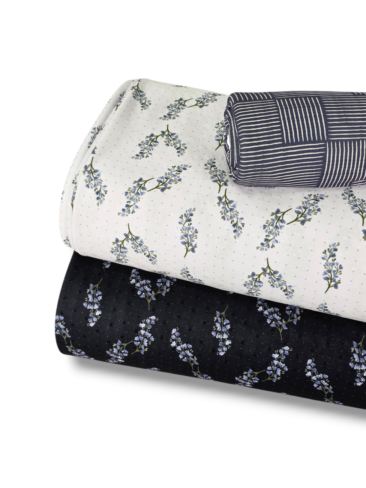 *Unique Design* Swiss Dot Knit Bluebell Midnight