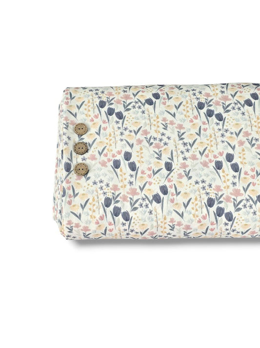 Swiss Dot Knit Dainty Watercolor White