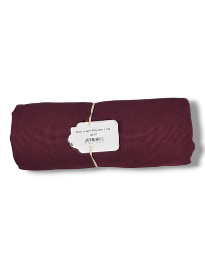 Melissa Wine Polyester 2 Yd Remnant