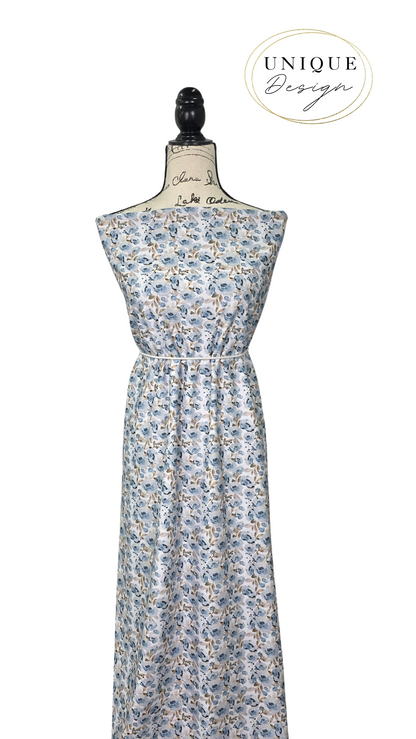 *Unique Design* Swiss Dot Knit Misty Morning Blooms