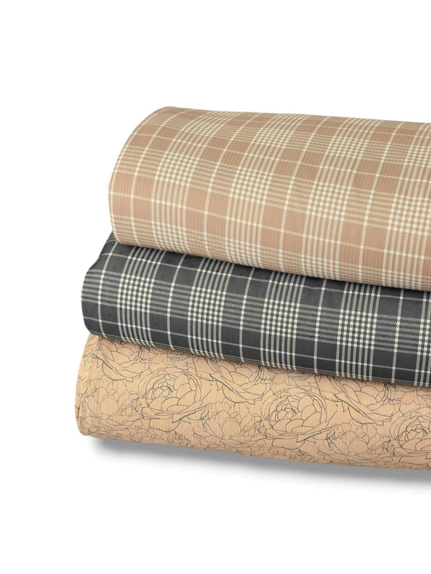 *Unique Design* Willow Ribbed Knit Modern Plaid Sand