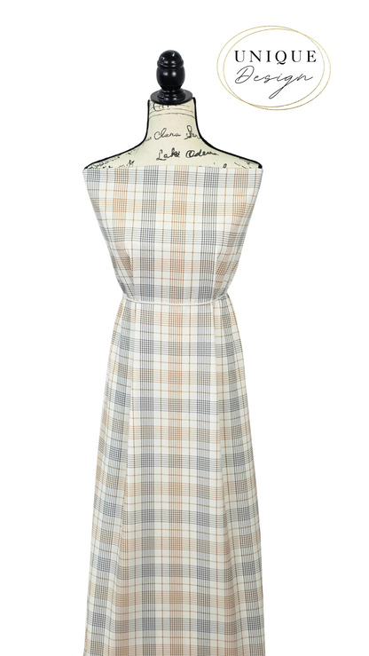 *Unique Design* Cloud Poly Modern Plaid White Small