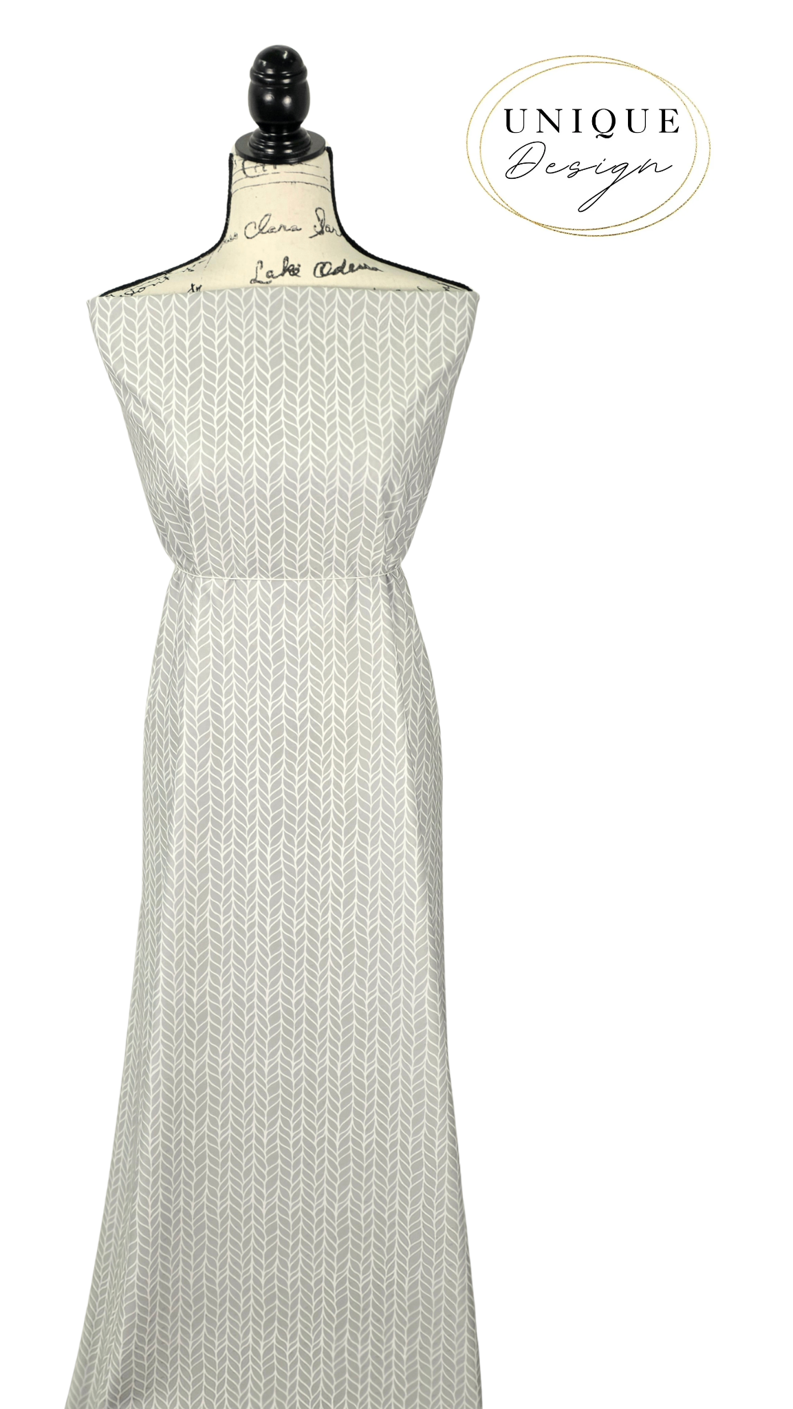 *Unique Design* Swiss Dot Knit Willow Weave Gray