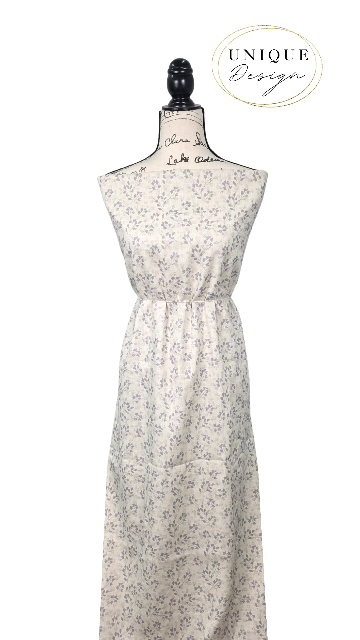 *Unique Design* Linen Serene Sprays Ice Blue