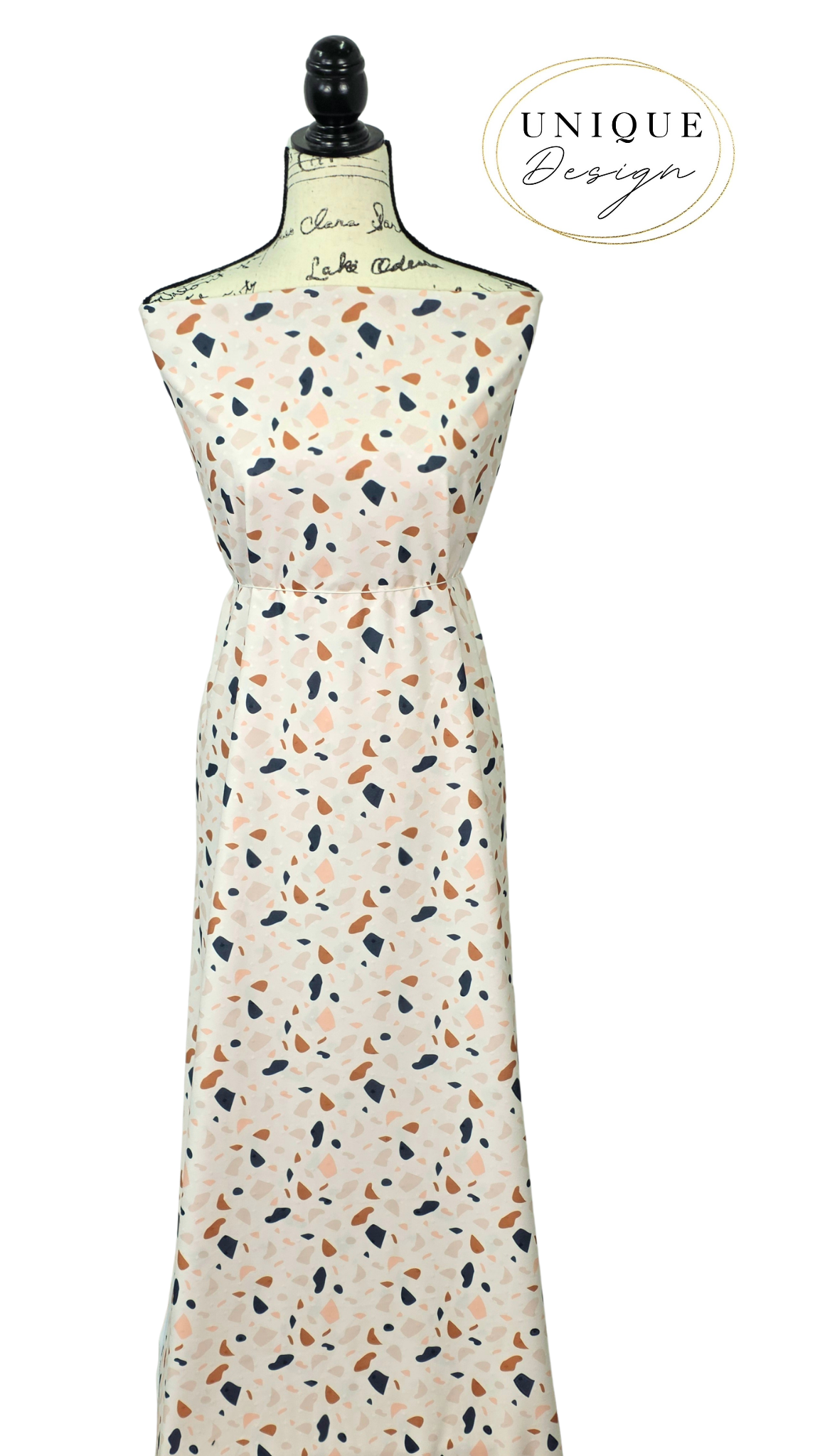 *Unique Design* Swiss Dot Knit Flintstone Cream