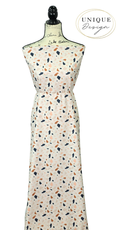 *Unique Design* Swiss Dot Knit Flintstone Cream