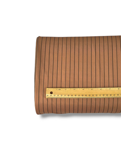 *Unique Design* Willow Ribbed Knit Minimal Stripe Cocoa