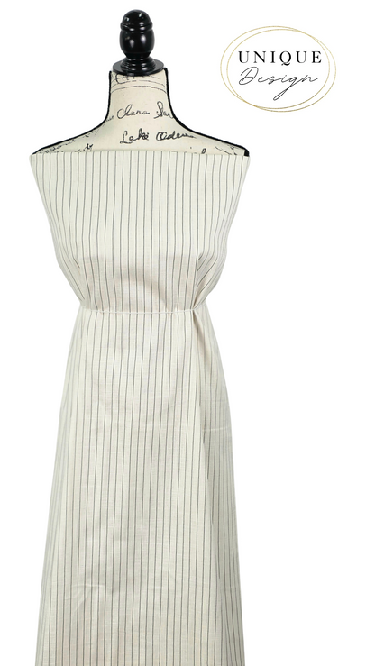 *Unique Design* Linen Minimal Stripe Ivory