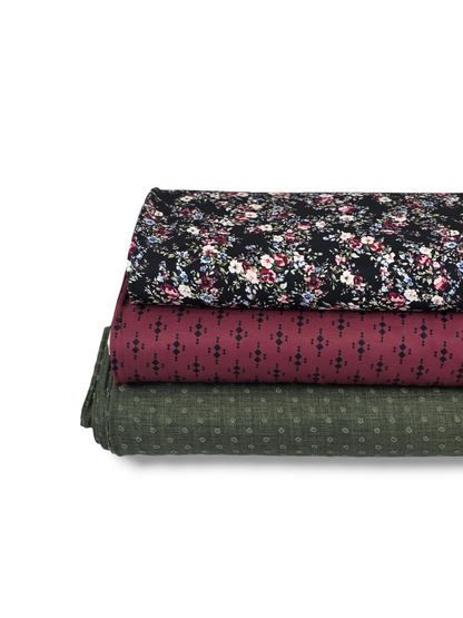 * Unique Design * Cloud Poly Floral Whispers Black