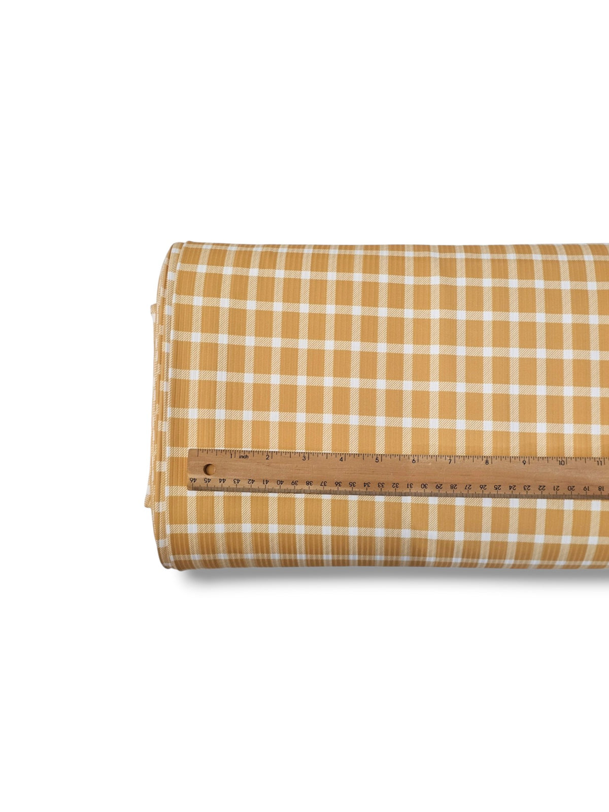 *Unique Design* Willow Ribbed Knit White Plaid Golden Yellow
