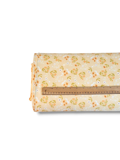 *Unique Design* Willow Ribbed Knit Darling Petals Light Yellow