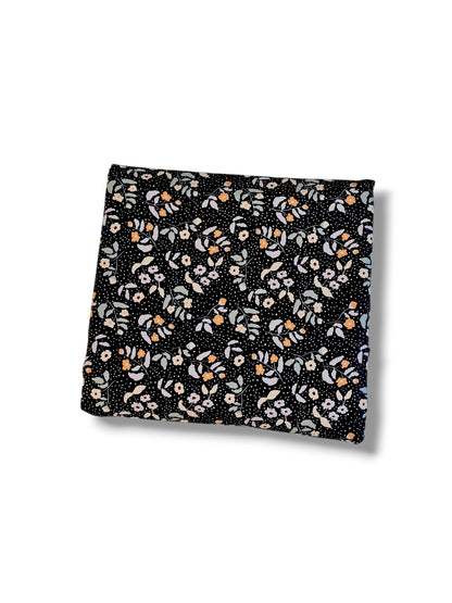 *Unique Design* Tricot Knit Darling Petals Black