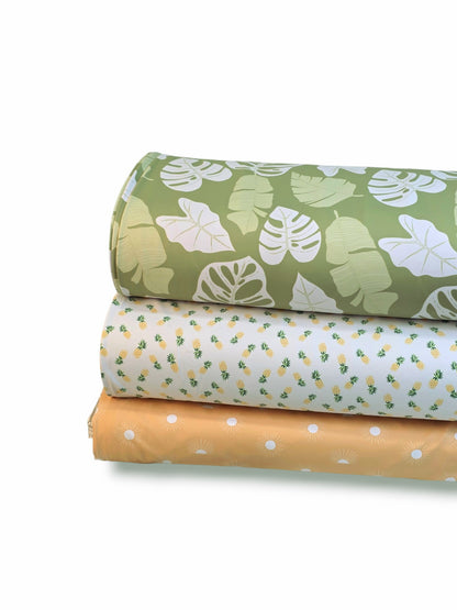 *Unique Design* Tricot Knit Tropical Leafy Jungle Green