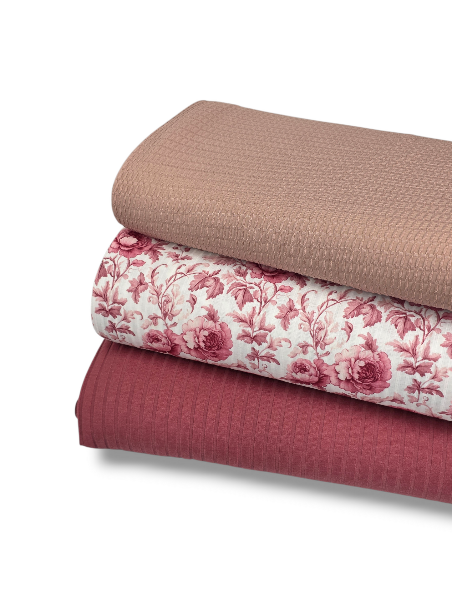 *Unique Design* Ribbed Knit Cotton Feel Romantic Rose Garland