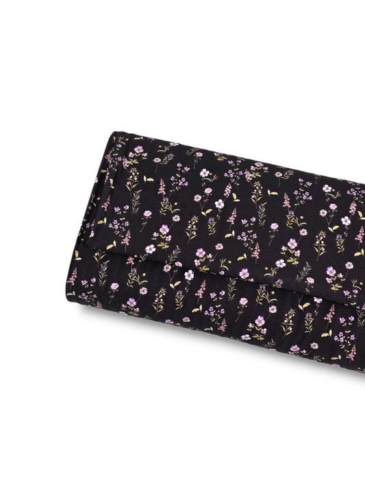 *Unique Design* Crinkled Crepe Lavender Dusk Black