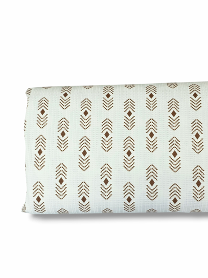 * Unique Design * Pointelle Tribal Diamonds Rust