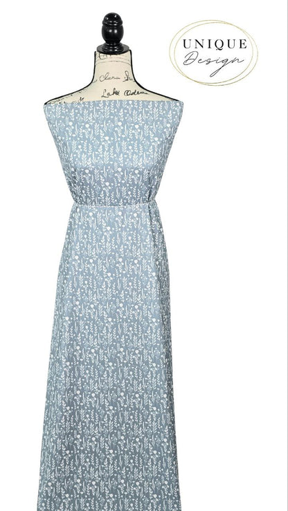 *Unique Design* Cloud Poly Trailing Sprigs Slate Blue