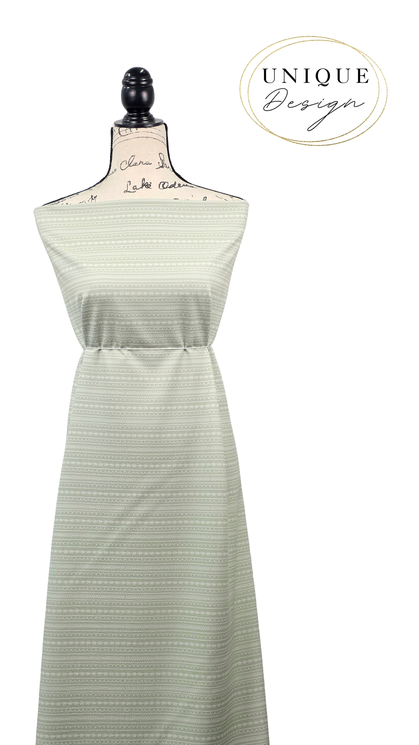 * Unique Design * Cloud Poly Botanical Stitch Sage