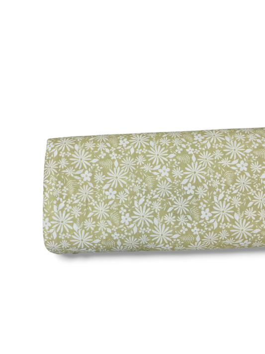 *Unique Design* Swiss Dot Knit Daisy Garden Lime